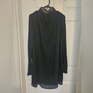 Banana Republic Black Dolman Sleeve Mock Neck Sweater Dress